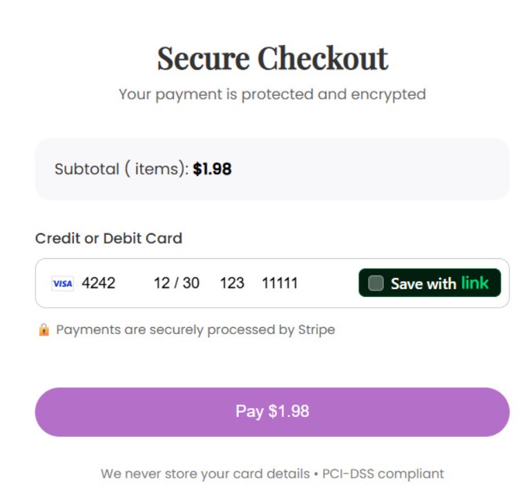Checkout Page